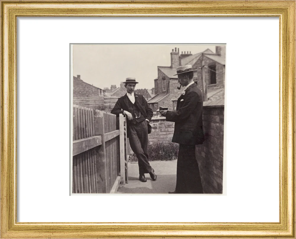 Man taking a photograph with a Brownie camera, c 1900. - Image 5