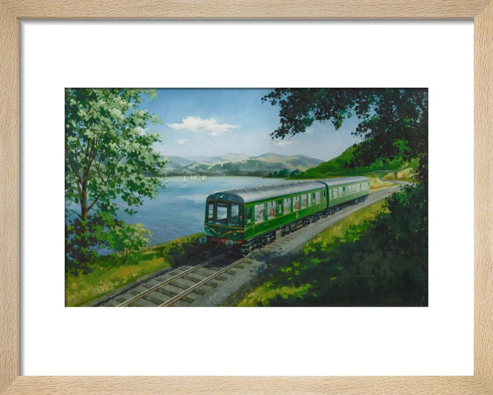 A Diesel Train on the Shore of Bassenthwaite Lake, near Keswick, Cumberland - Image 6