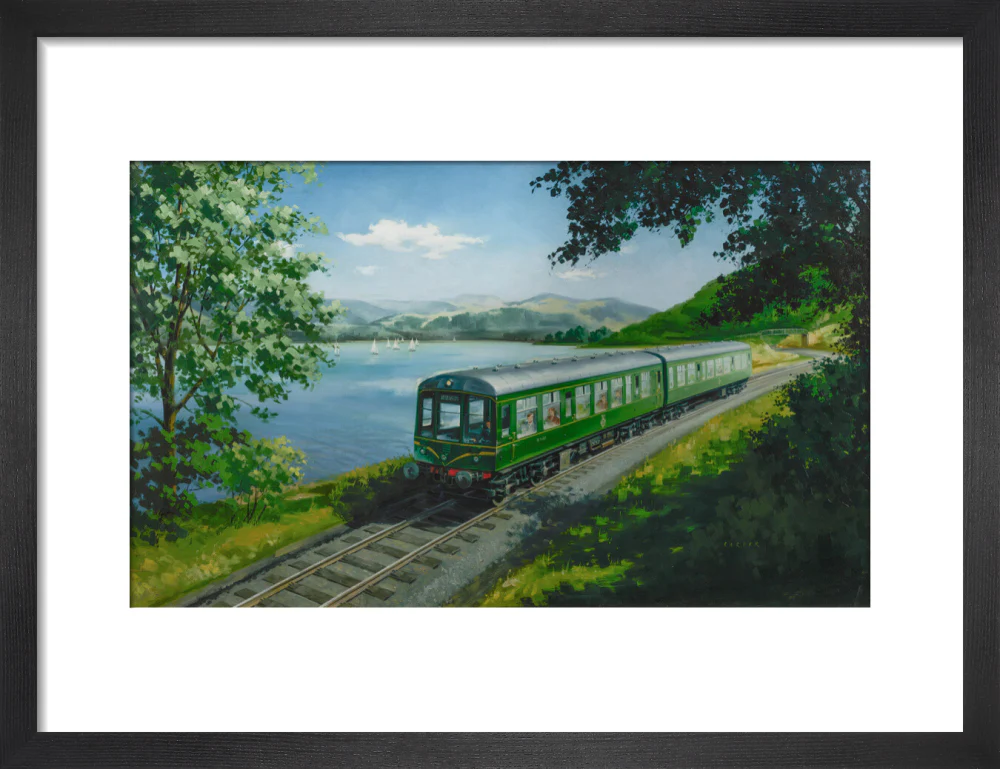A Diesel Train on the Shore of Bassenthwaite Lake, near Keswick, Cumberland - Image 8