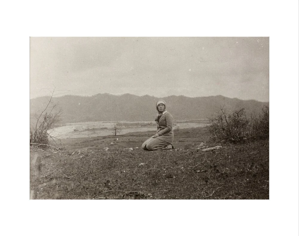 H. I. H. The Grand Duchess Olga Alexandrovna kneeling by the river Bzib. - Image 2