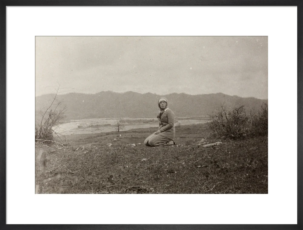 H. I. H. The Grand Duchess Olga Alexandrovna kneeling by the river Bzib. - Image 51