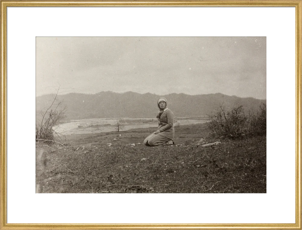 H. I. H. The Grand Duchess Olga Alexandrovna kneeling by the river Bzib. - Image 58