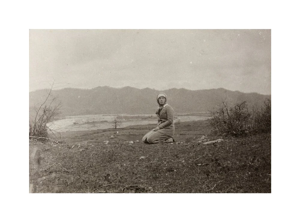 H. I. H. The Grand Duchess Olga Alexandrovna kneeling by the river Bzib. - Image 61