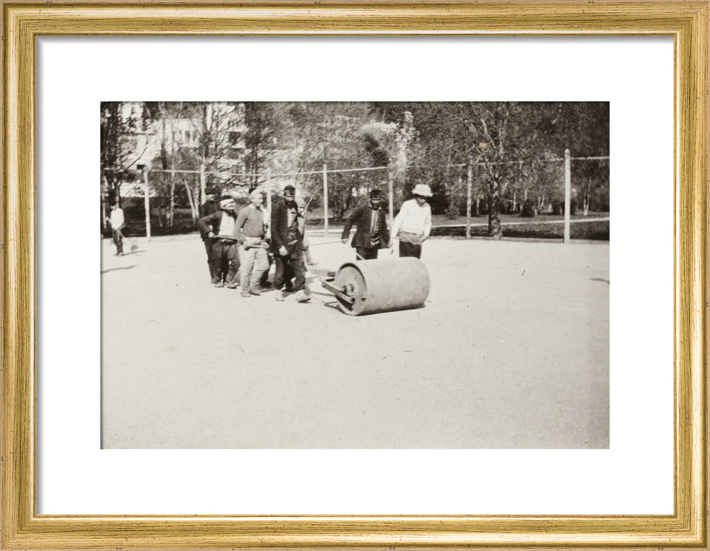 Rolling the Tennis Courts. - Image 10