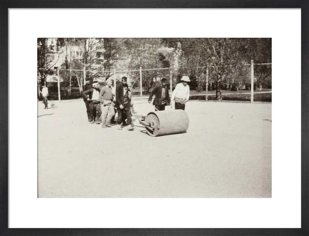 Rolling the Tennis Courts. - Image 13