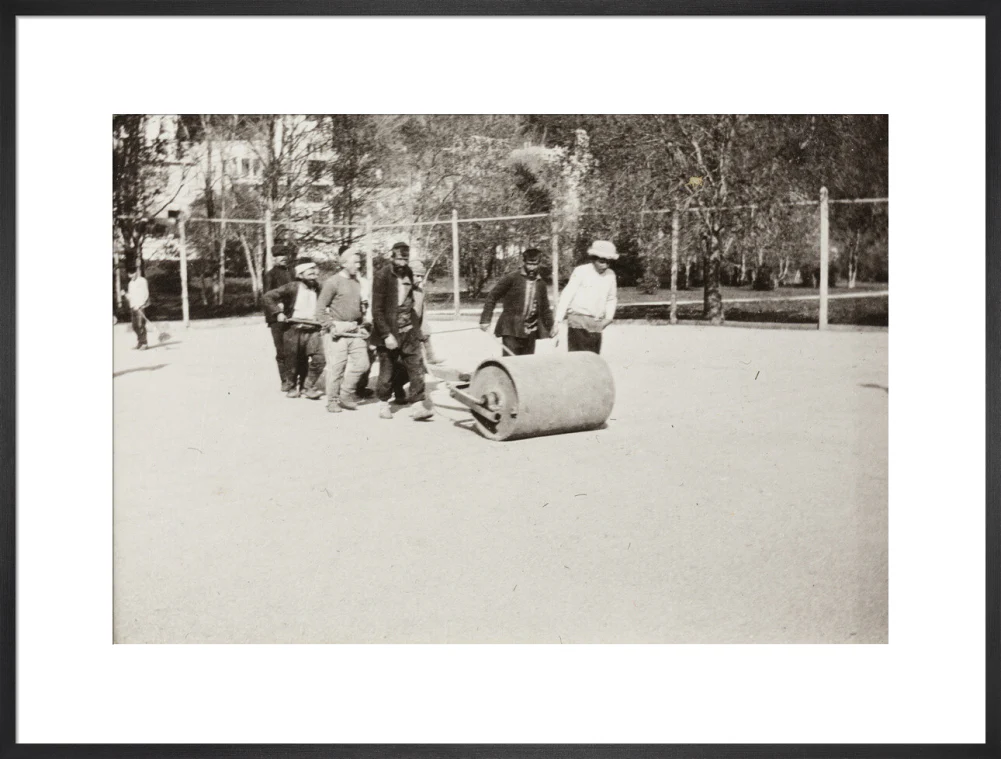 Rolling the Tennis Courts. - Image 23