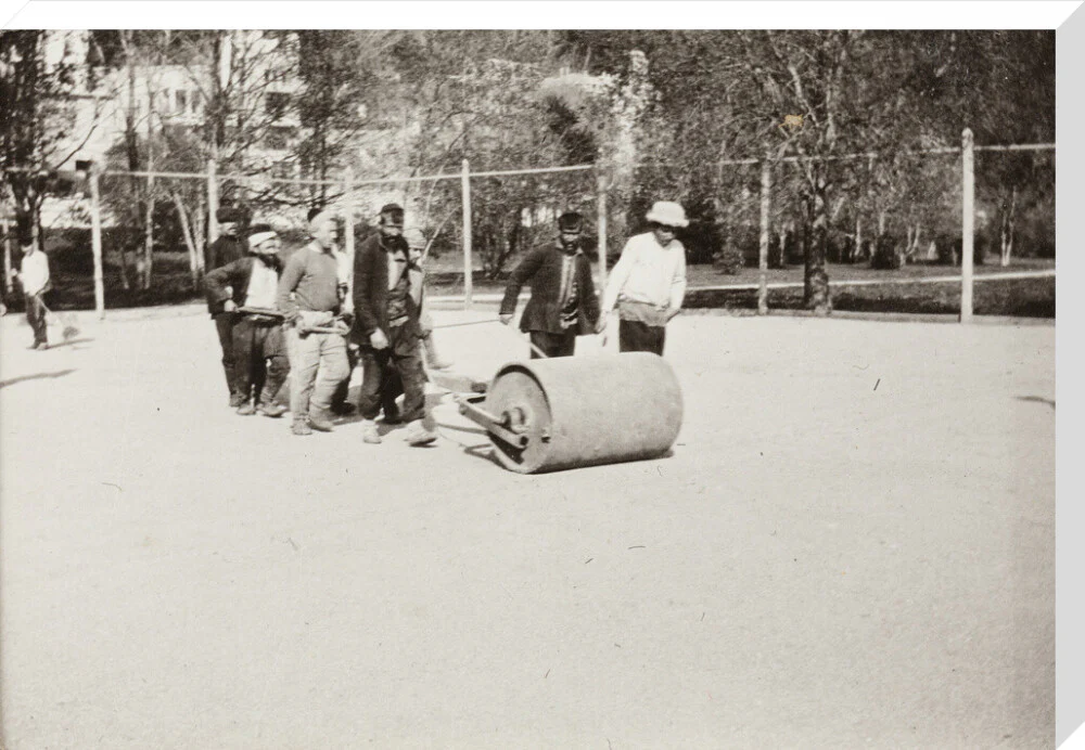 Rolling the Tennis Courts. - Image 34