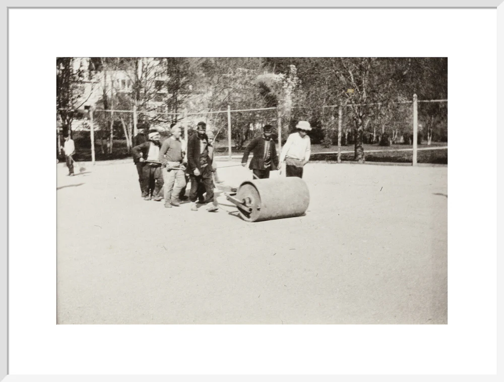 Rolling the Tennis Courts. - Image 57