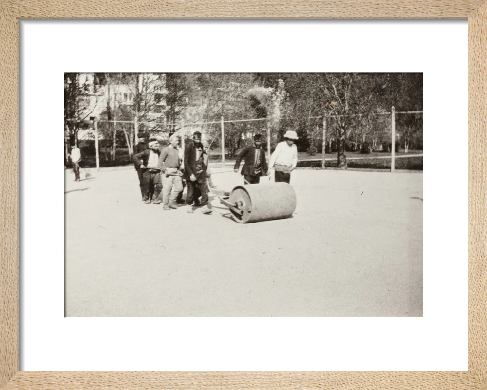 Rolling the Tennis Courts. - Image 6