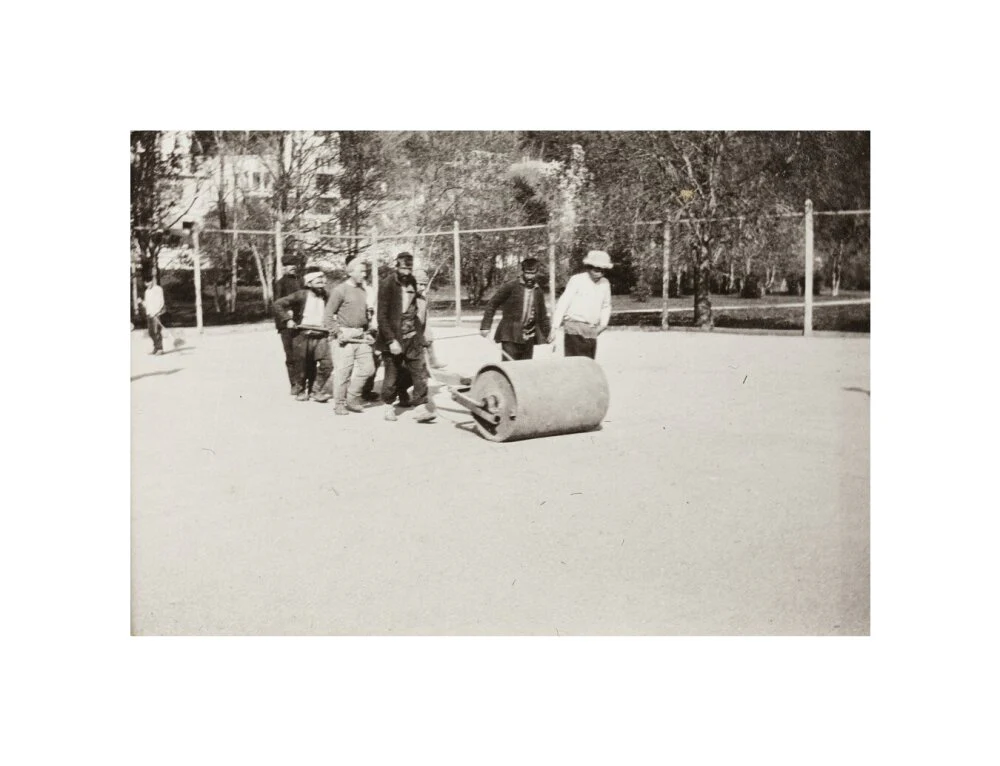 Rolling the Tennis Courts. - Image 60