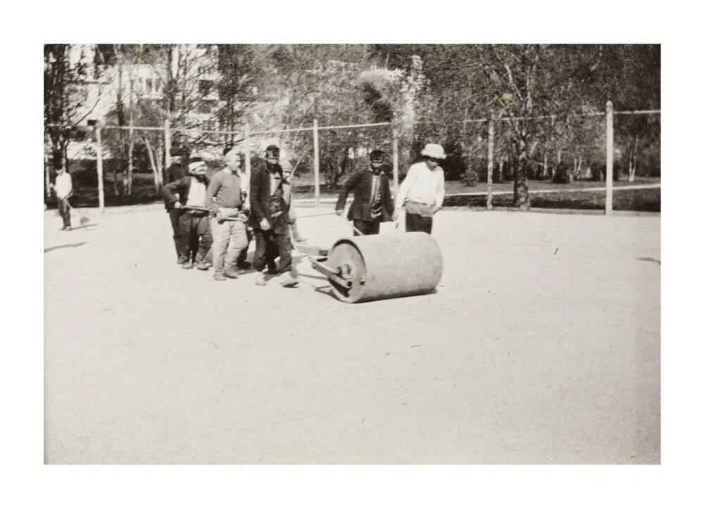 Rolling the Tennis Courts. - Image 63