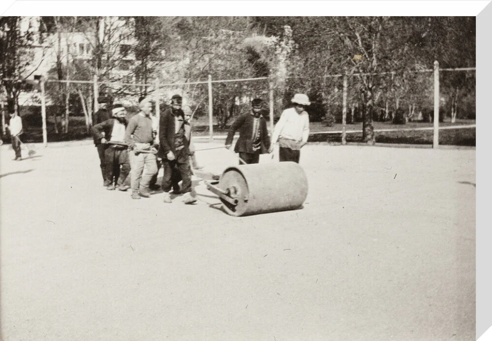 Rolling the Tennis Courts. - Image 66