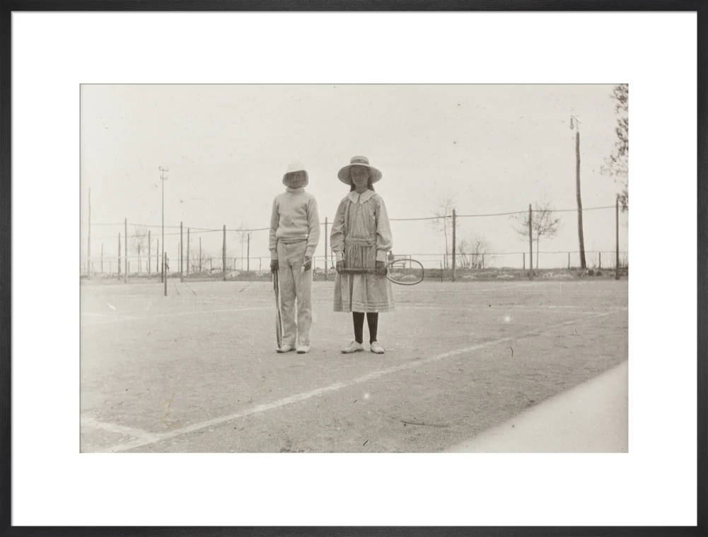 H. H. Prince Nikita Alexandrovitch and Atia Staroselsky on the tennis court, both are holding rackets. - Image 56