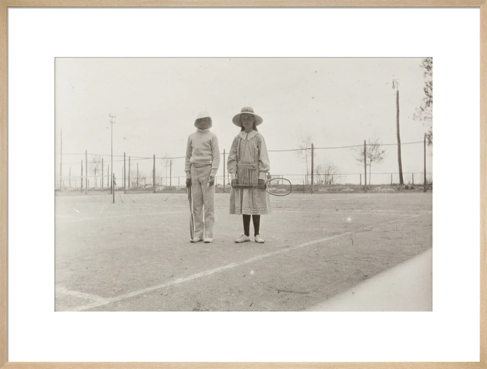 H. H. Prince Nikita Alexandrovitch and Atia Staroselsky on the tennis court, both are holding rackets. - Image 59