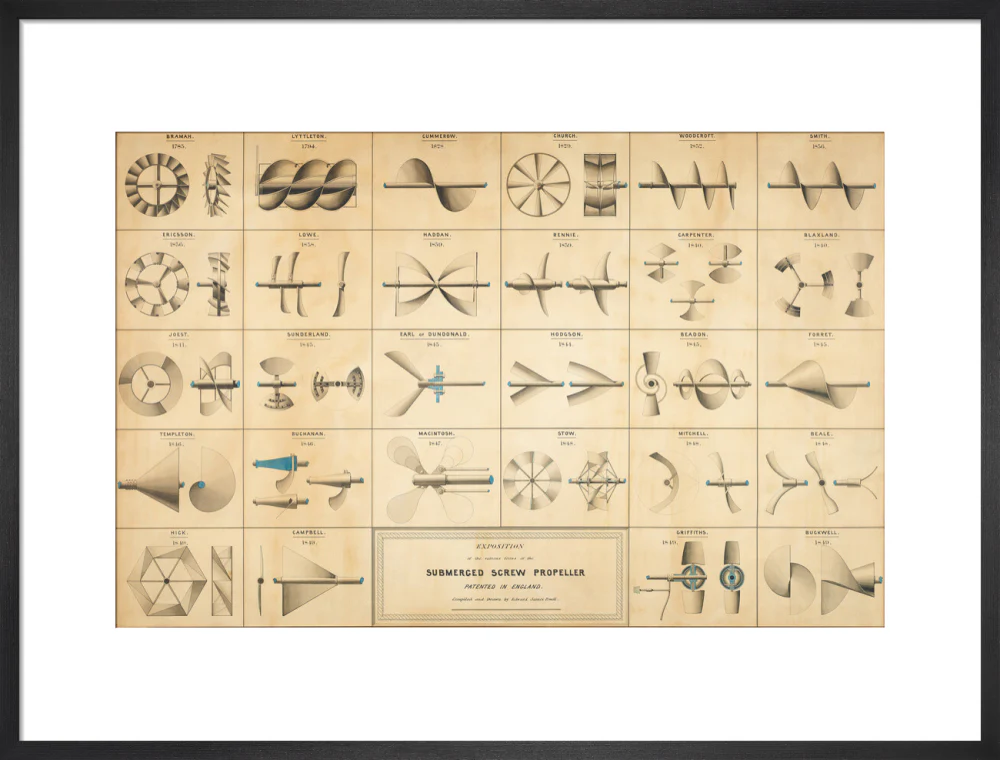 Twenty eight drawings of screw propellers, drawn by Edward J. Powell - Image 18