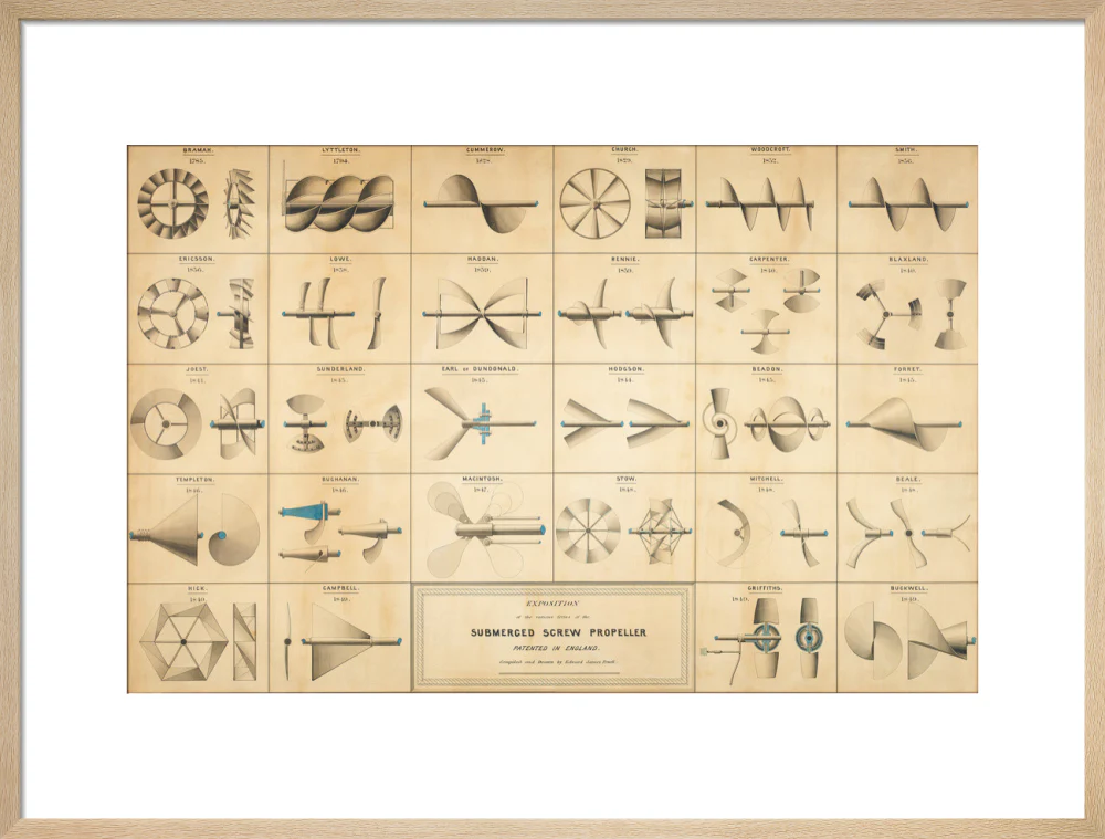 Twenty eight drawings of screw propellers, drawn by Edward J. Powell - Image 21