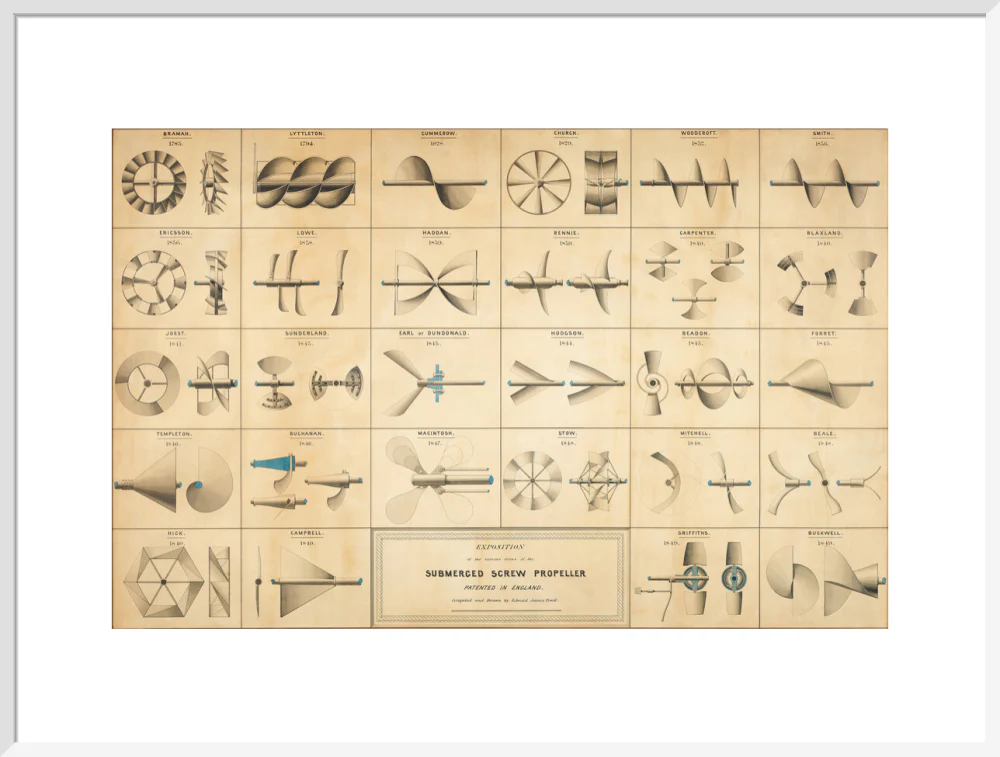 Twenty eight drawings of screw propellers, drawn by Edward J. Powell - Image 24