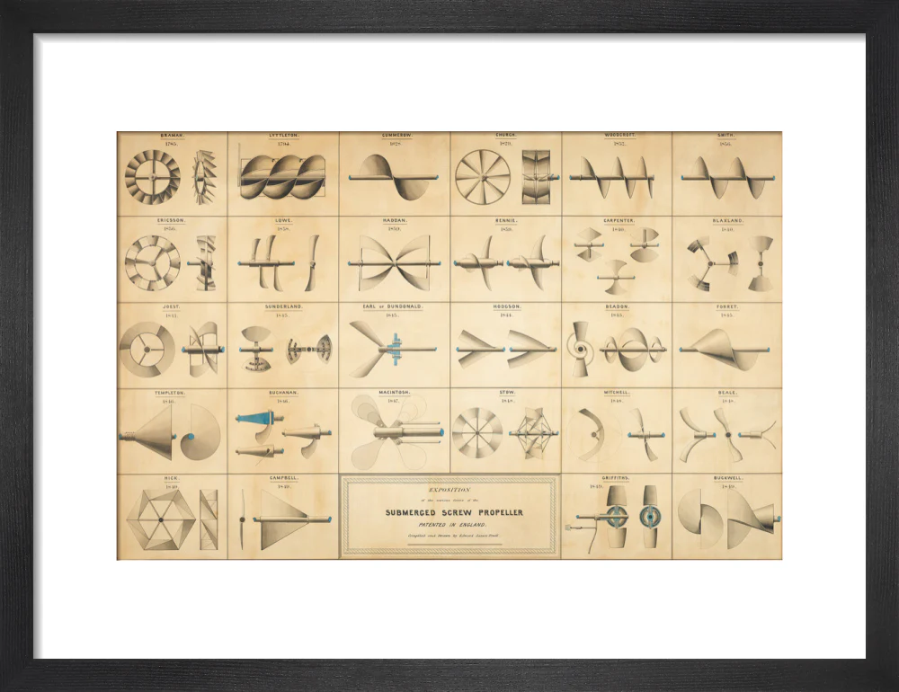 Twenty eight drawings of screw propellers, drawn by Edward J. Powell - Image 41