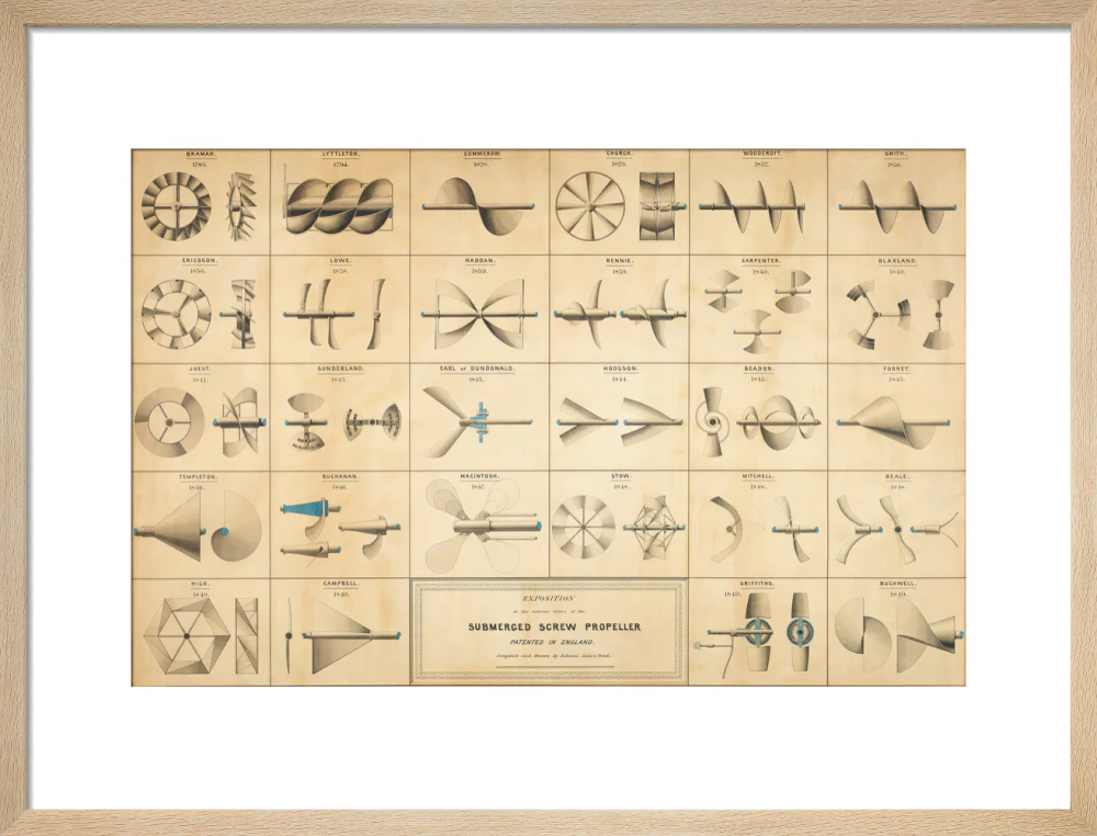 Twenty eight drawings of screw propellers, drawn by Edward J. Powell - Image 49