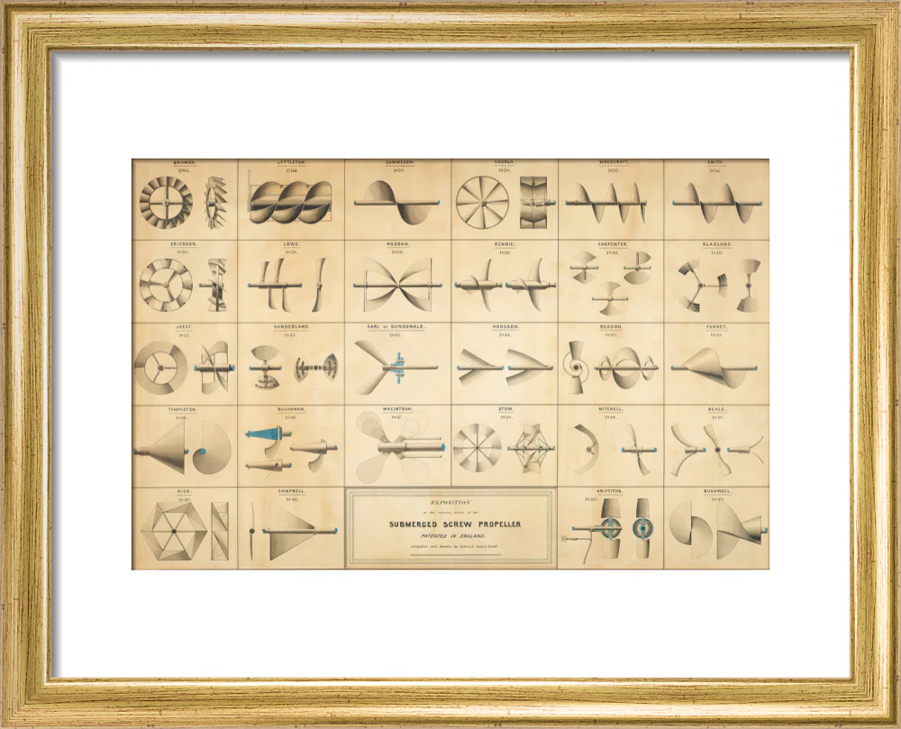 Twenty eight drawings of screw propellers, drawn by Edward J. Powell - Image 5