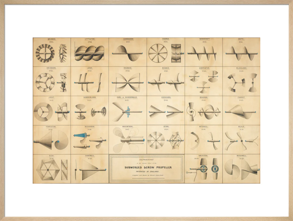 Twenty eight drawings of screw propellers, drawn by Edward J. Powell - Image 59