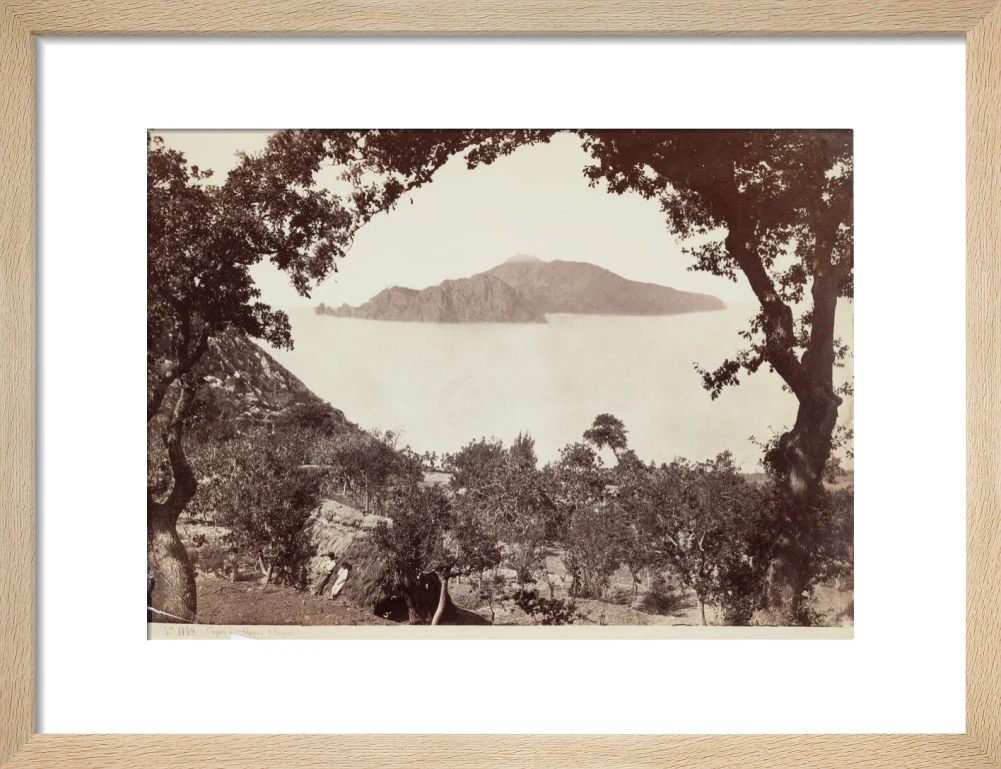 The island of Capri from Massa, Italy, c 1850-1900. - Image 11