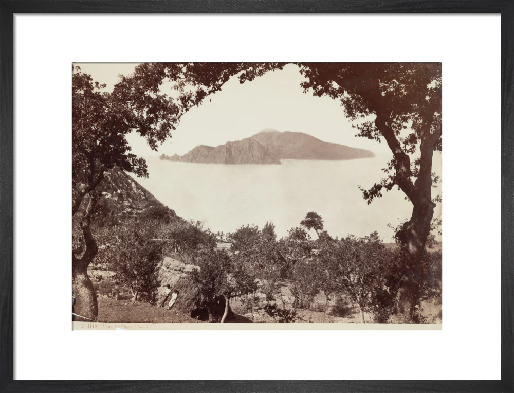 The island of Capri from Massa, Italy, c 1850-1900. - Image 13