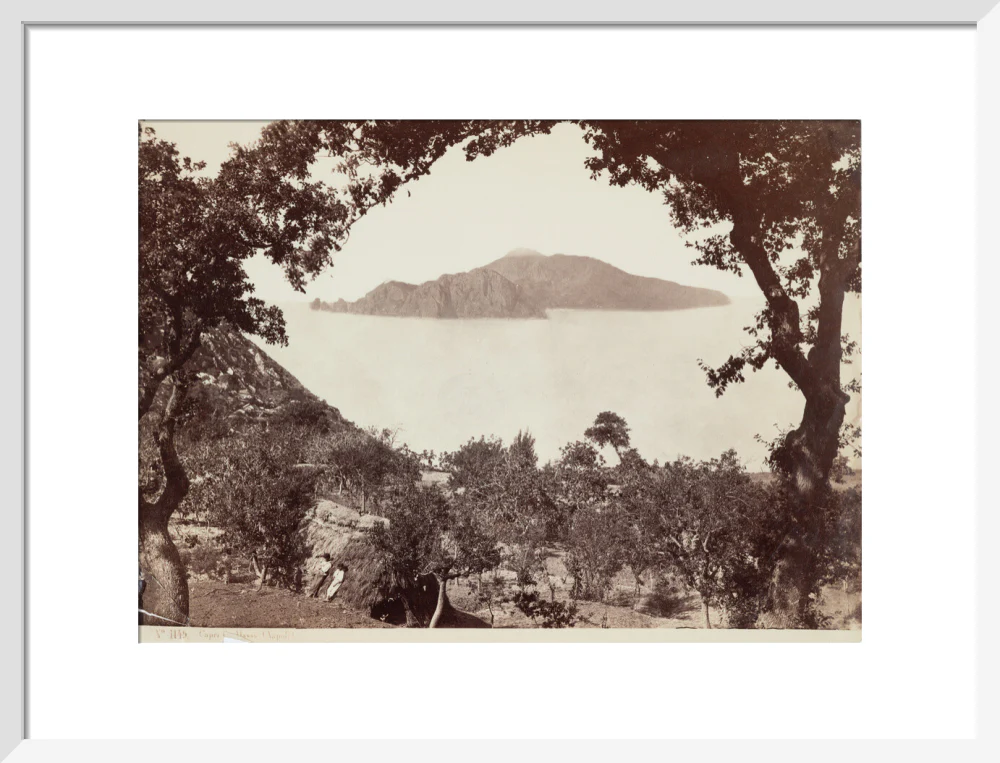 The island of Capri from Massa, Italy, c 1850-1900. - Image 14