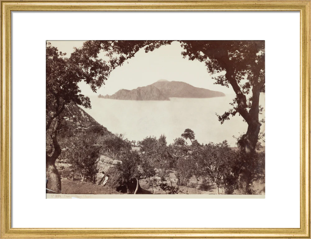 The island of Capri from Massa, Italy, c 1850-1900. - Image 15