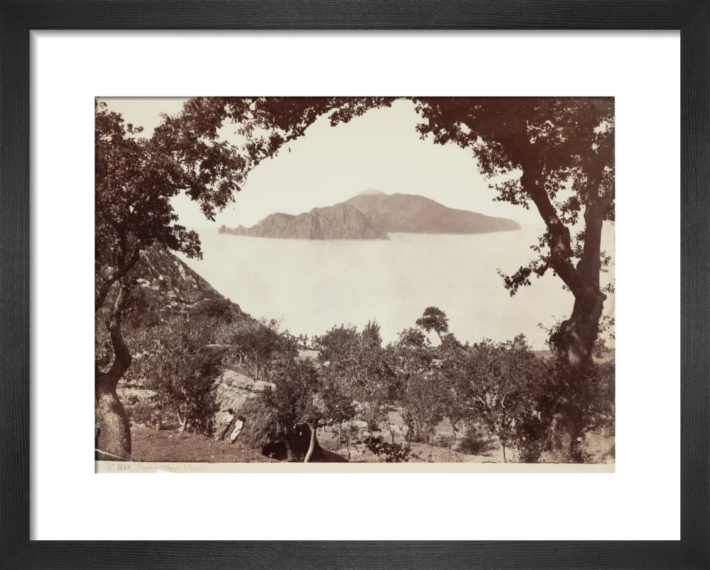 The island of Capri from Massa, Italy, c 1850-1900. - Image 3