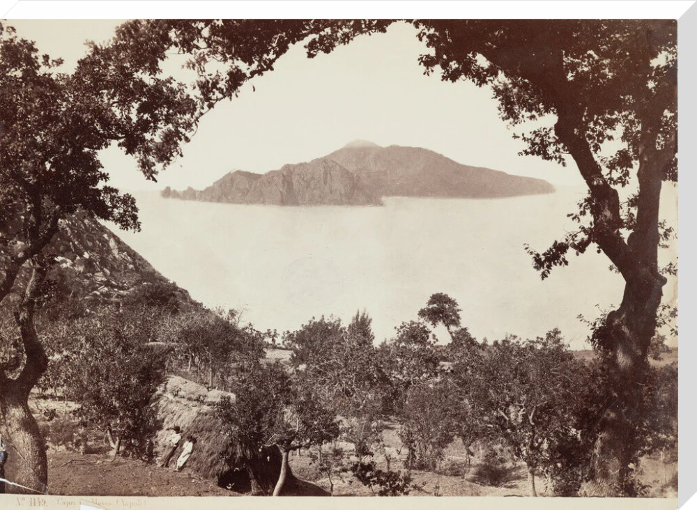 The island of Capri from Massa, Italy, c 1850-1900. - Image 34