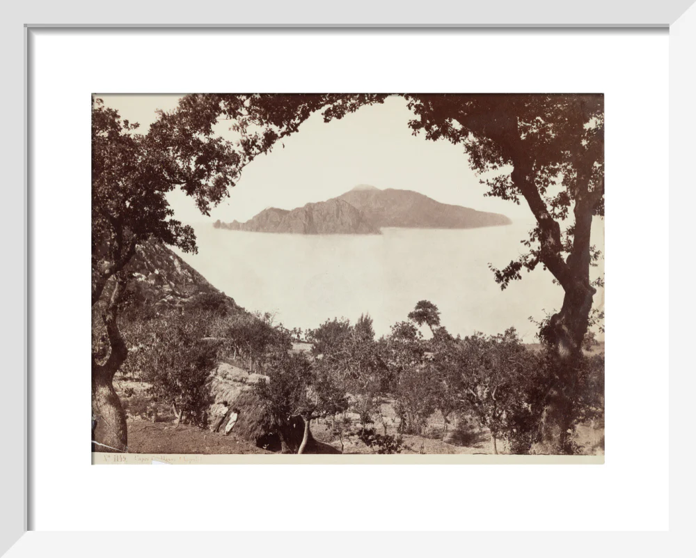 The island of Capri from Massa, Italy, c 1850-1900. - Image 4
