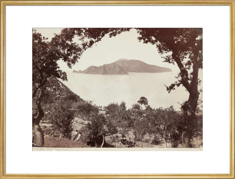 The island of Capri from Massa, Italy, c 1850-1900. - Image 58