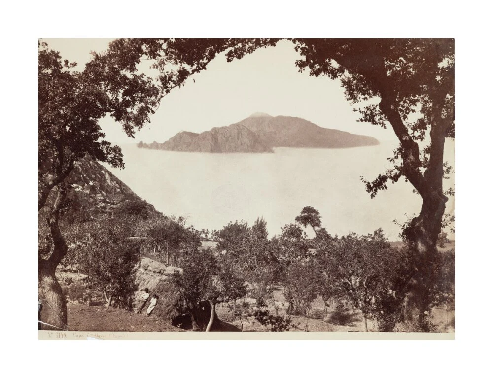 The island of Capri from Massa, Italy, c 1850-1900. - Image 62