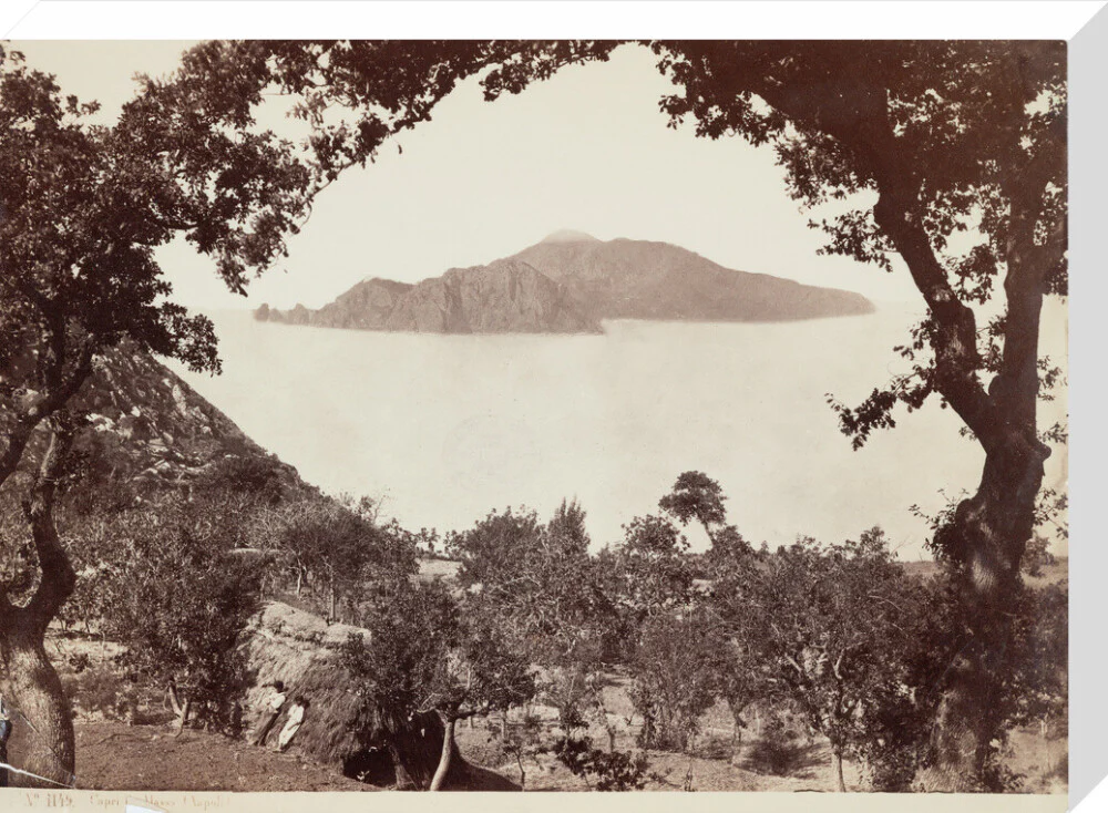 The island of Capri from Massa, Italy, c 1850-1900. - Image 66