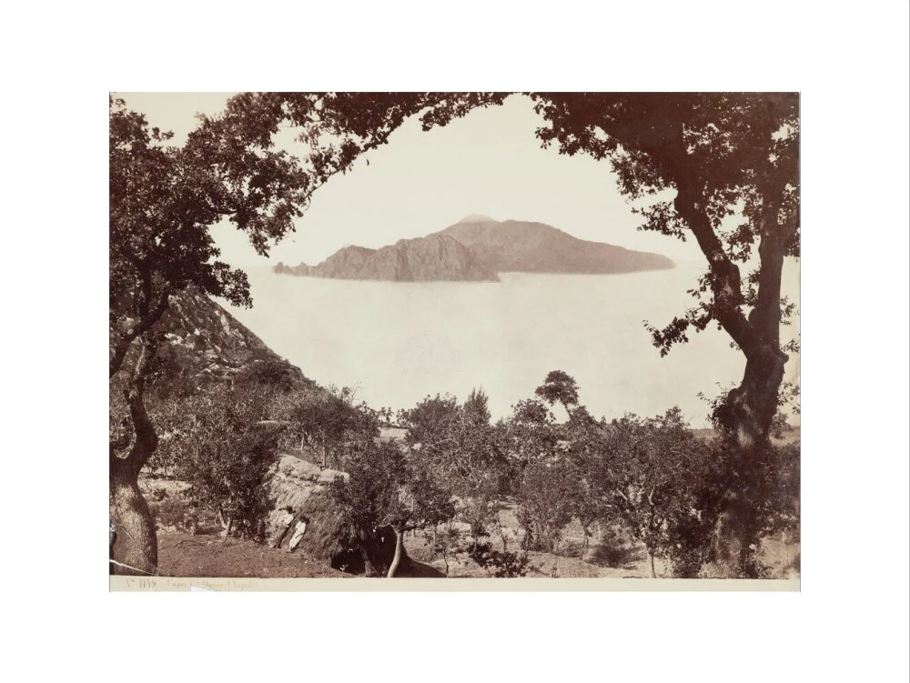 The island of Capri from Massa, Italy, c 1850-1900. - Image 7