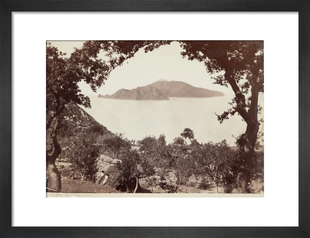 The island of Capri from Massa, Italy, c 1850-1900. - Image 8