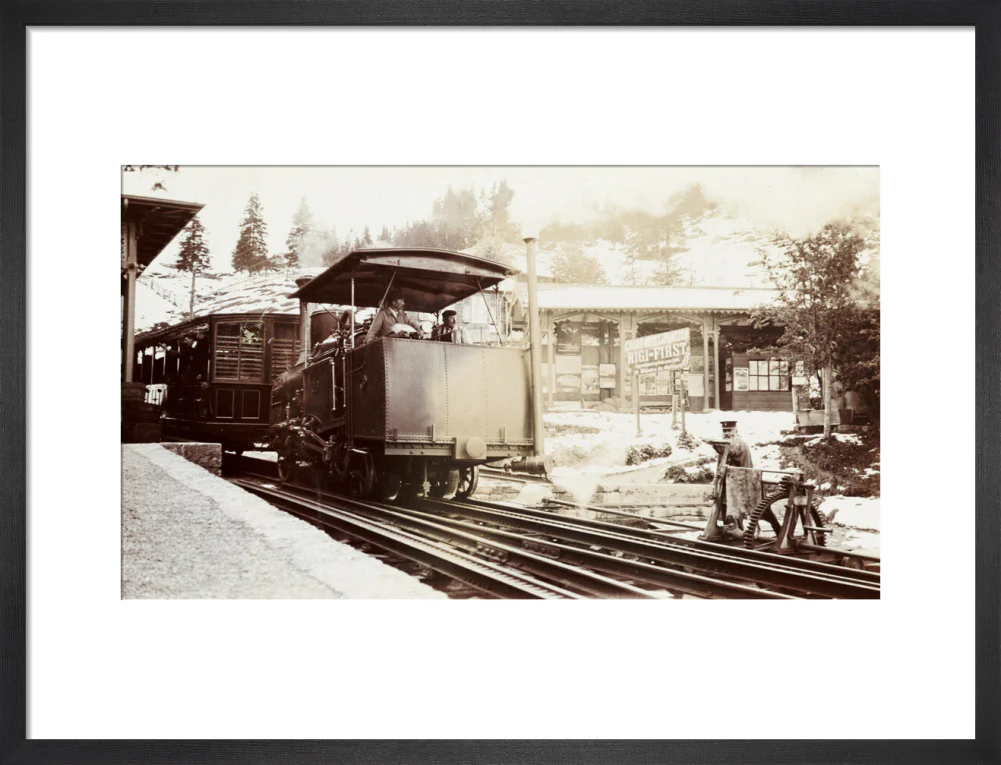 Funicular train at Rigi-First station, Switzerland, about 1912 - Image 13