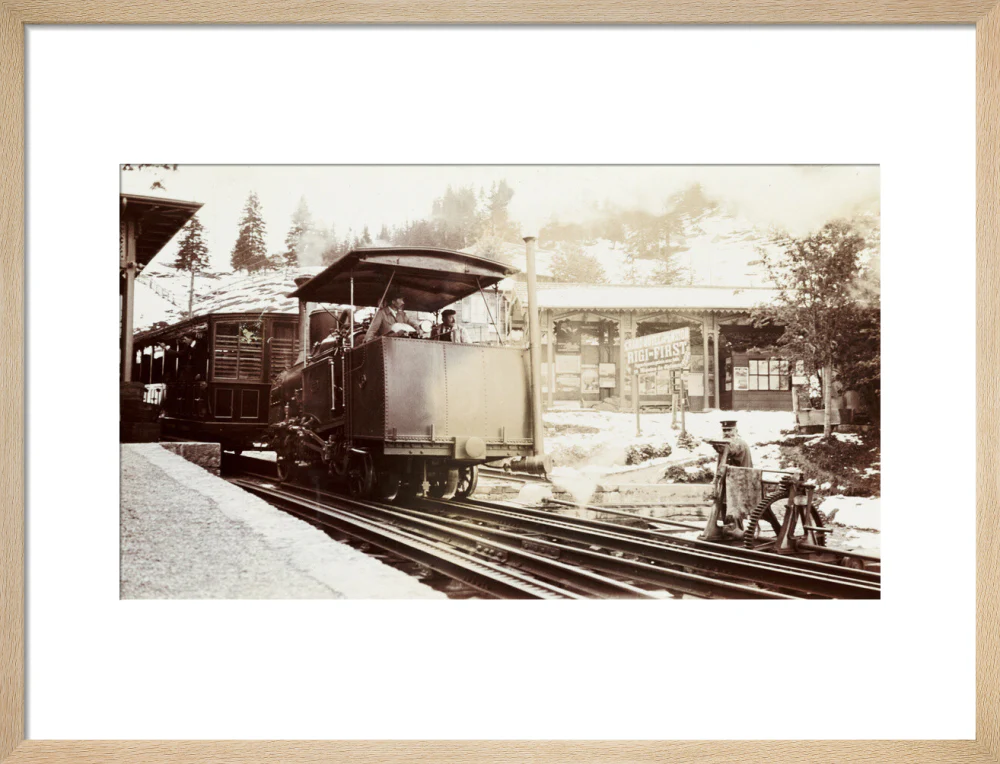 Funicular train at Rigi-First station, Switzerland, about 1912 - Image 16