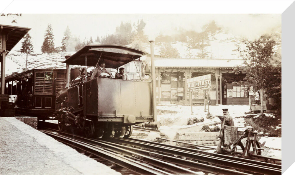 Funicular train at Rigi-First station, Switzerland, about 1912 - Image 32