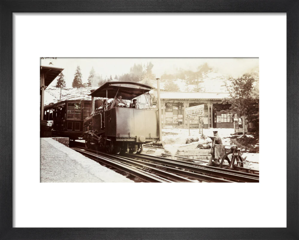 Funicular train at Rigi-First station, Switzerland, about 1912 - Image 36