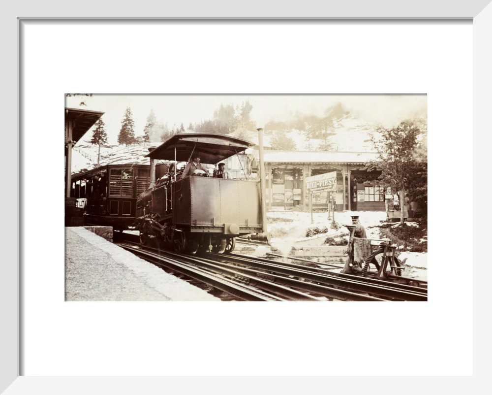 Funicular train at Rigi-First station, Switzerland, about 1912 - Image 4