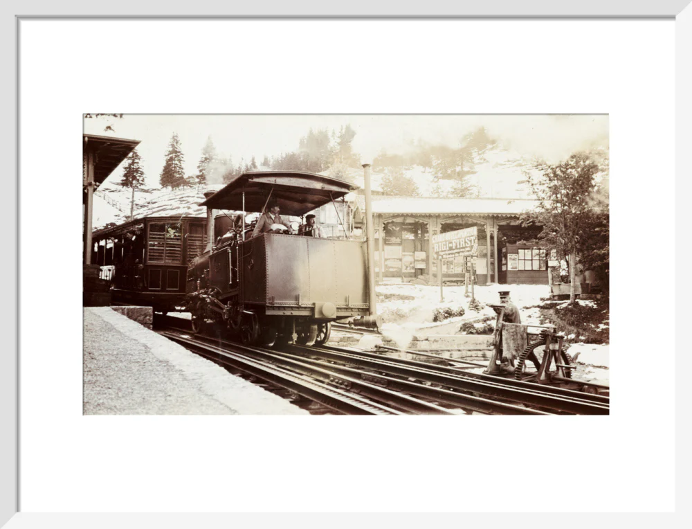 Funicular train at Rigi-First station, Switzerland, about 1912 - Image 47