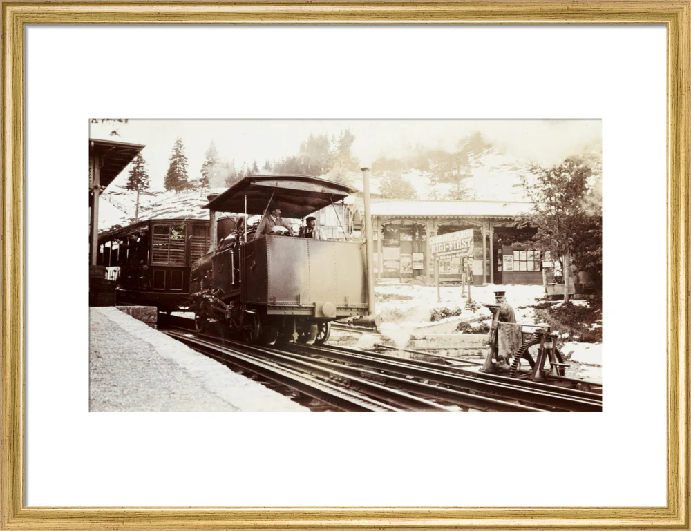 Funicular train at Rigi-First station, Switzerland, about 1912 - Image 48