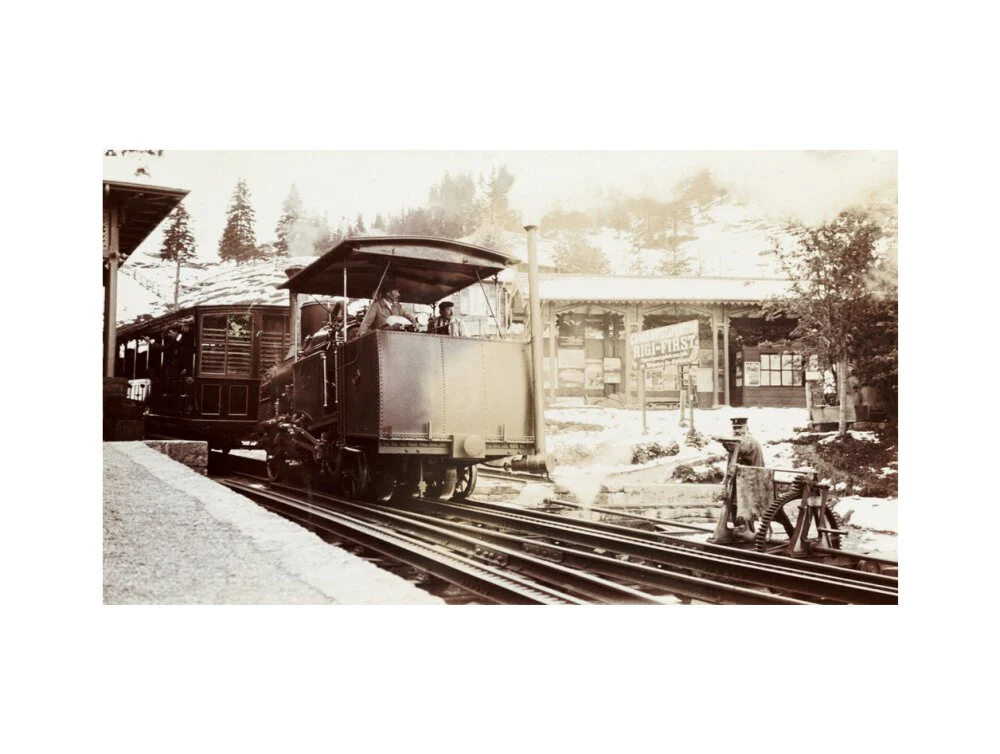 Funicular train at Rigi-First station, Switzerland, about 1912 - Image 50