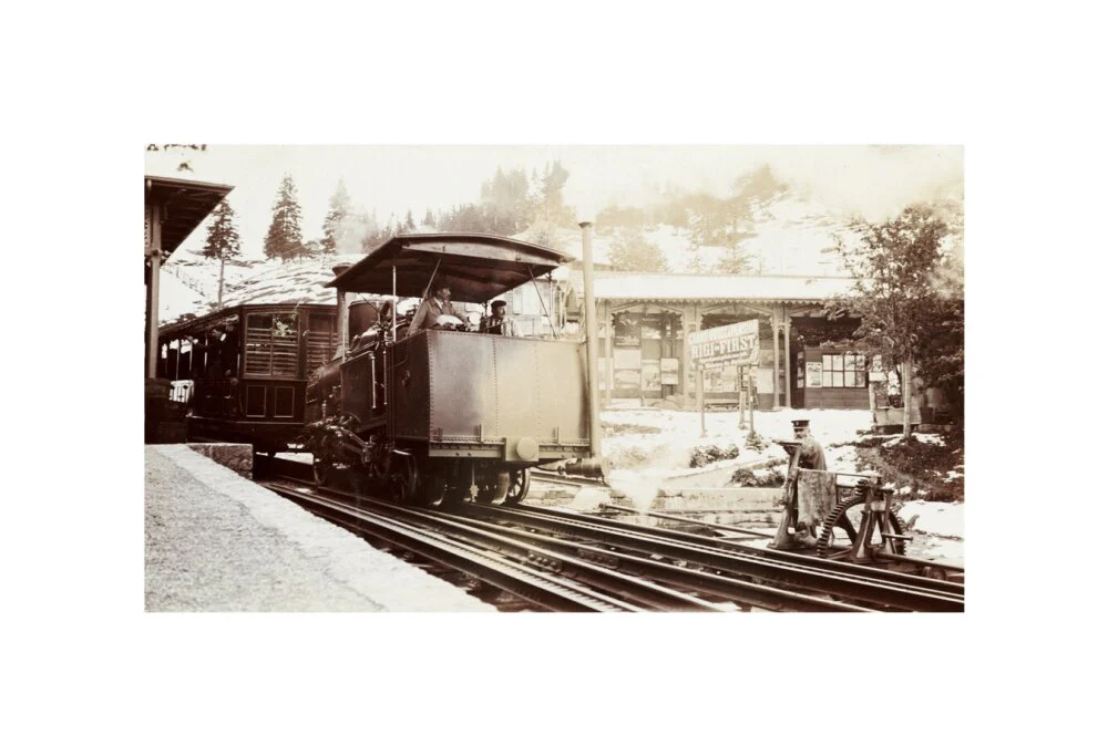 Funicular train at Rigi-First station, Switzerland, about 1912 - Image 60