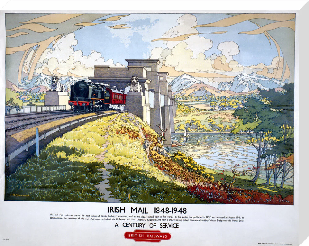 'Irish Mail: A Century of Service', BR poster, 1948. - Image 33