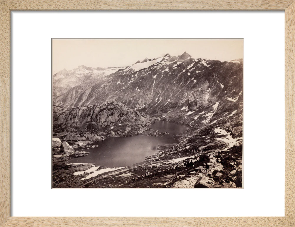 The Lake and Hospice on the Grimsel Pass, Switzerland, c 1850-1900. - Image 11