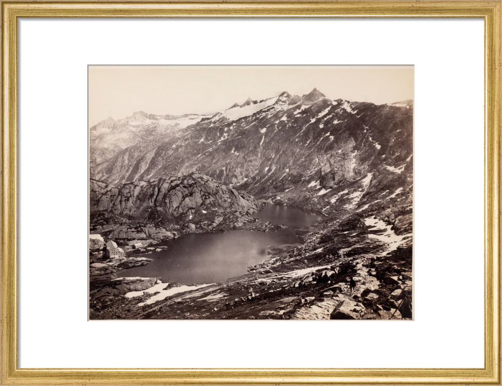 The Lake and Hospice on the Grimsel Pass, Switzerland, c 1850-1900. - Image 15