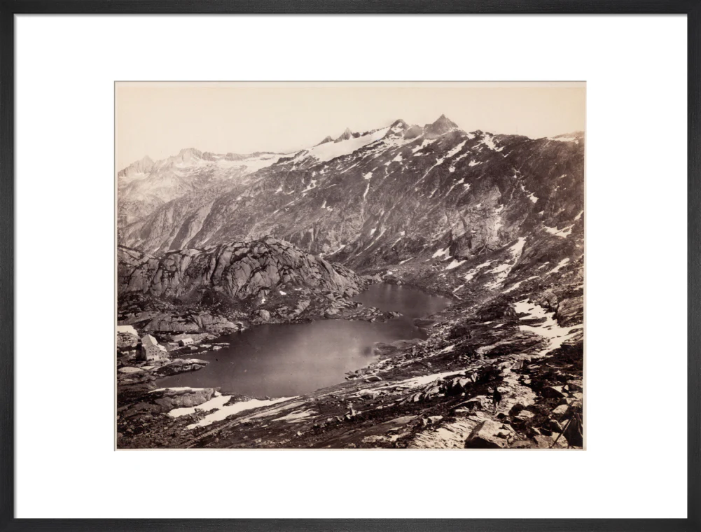 The Lake and Hospice on the Grimsel Pass, Switzerland, c 1850-1900. - Image 18